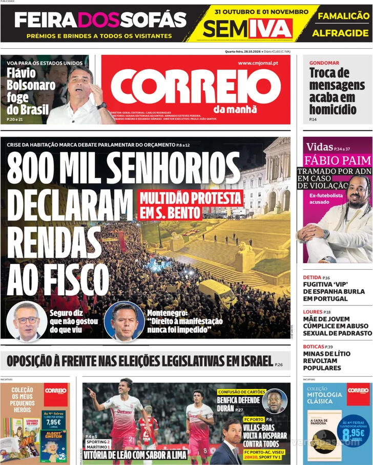 Capa do jornal Correio da Manhã