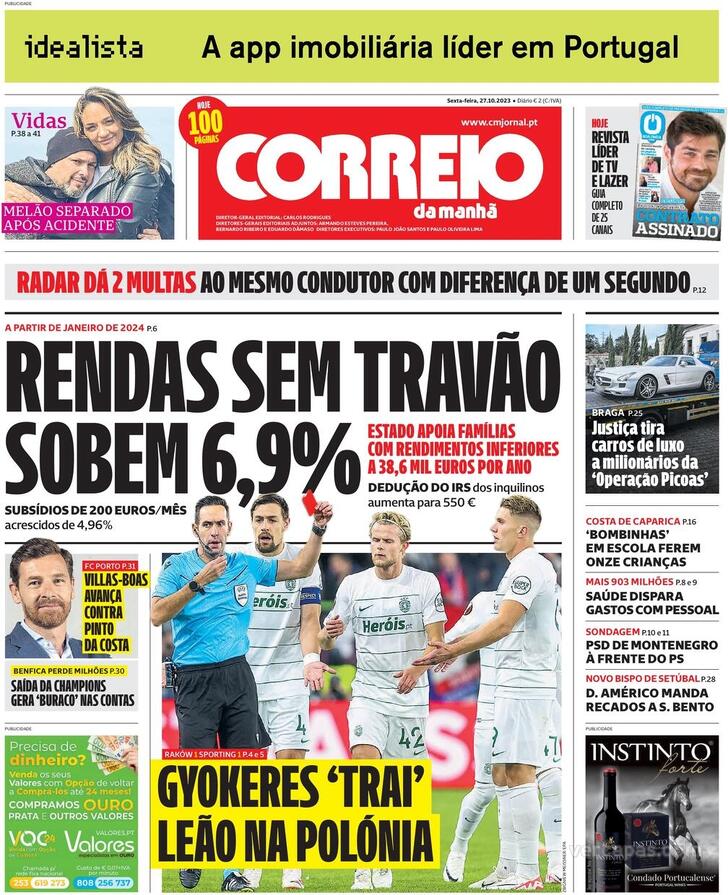 Capas Correio da Manhã de Junho de 2023