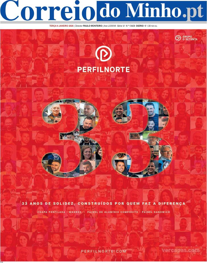 Capa Correio do Minho - 2026-01-06