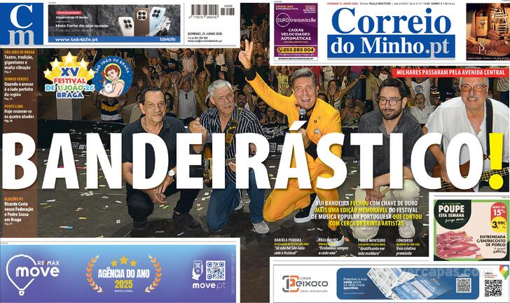 Capa Correio do Minho - 2026-06-21