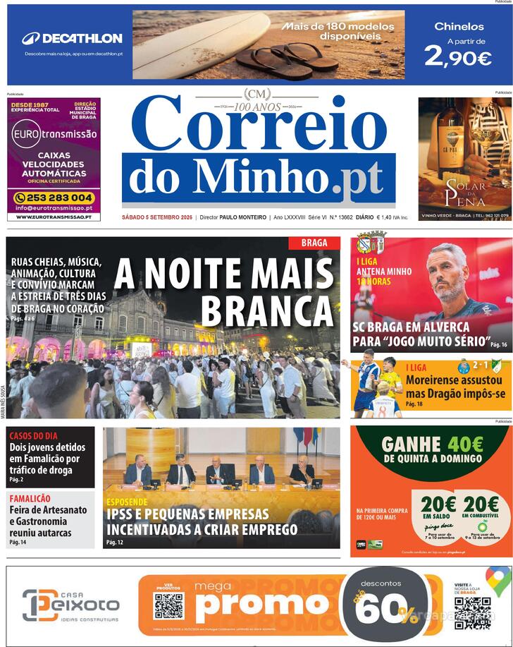 Capa Correio do Minho - 2026-09-05