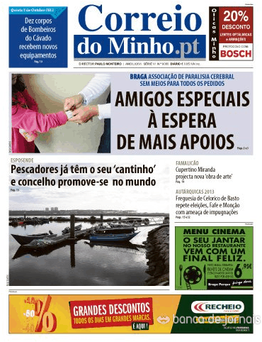 Capa Correio do Minho - 2013-10-03