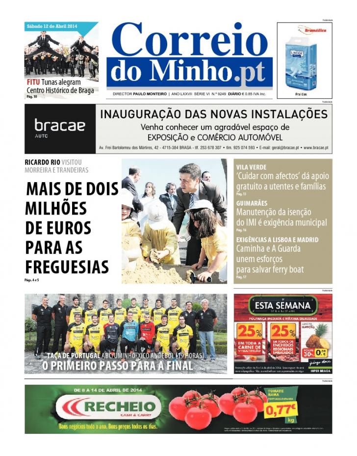 Capa Correio do Minho - 2014-04-12