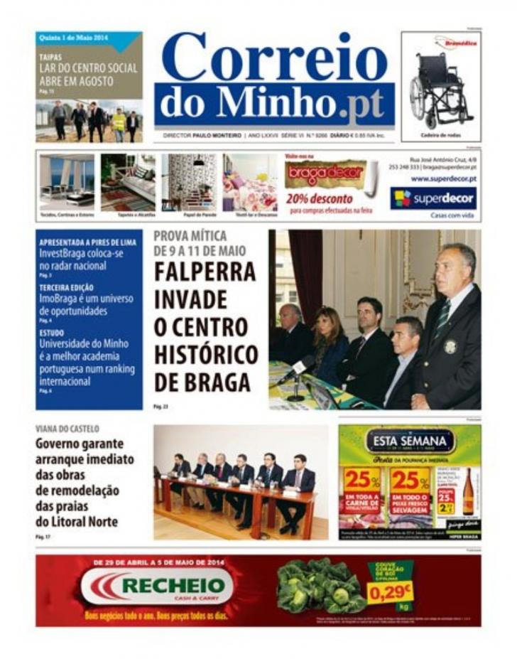 Capa Correio do Minho - 2014-05-01