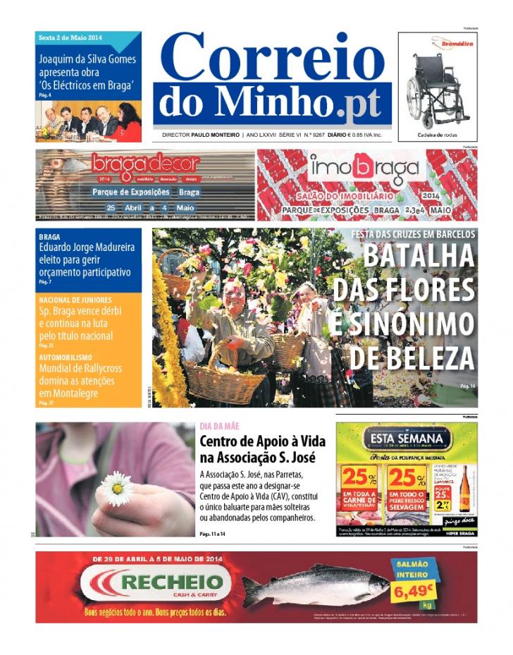 Capa Correio do Minho - 2014-05-02