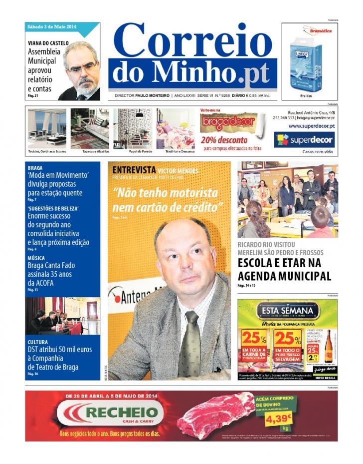 Capa Correio do Minho - 2014-05-03