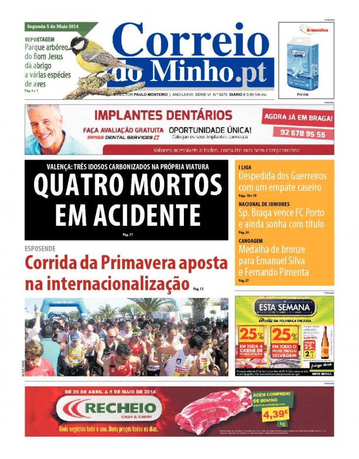 Capa Correio do Minho - 2014-05-05