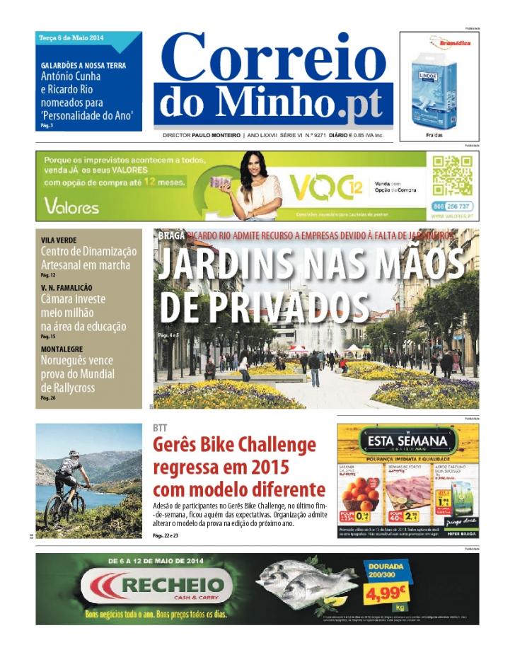 Capa Correio do Minho - 2014-05-06