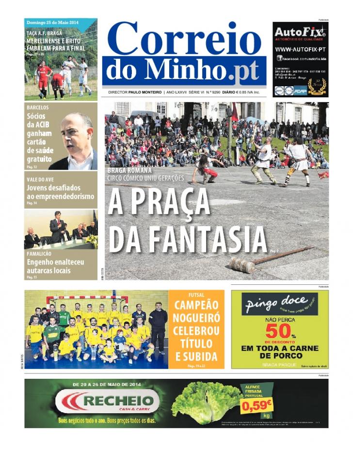 Capa Correio do Minho - 2014-05-25