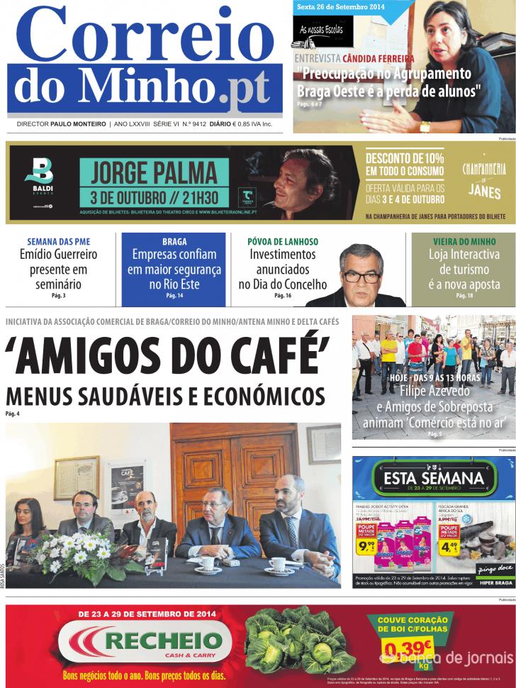 Capa Correio do Minho - 2014-09-26
