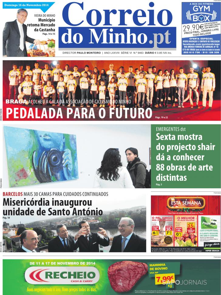 Capa Correio do Minho - 2014-11-16