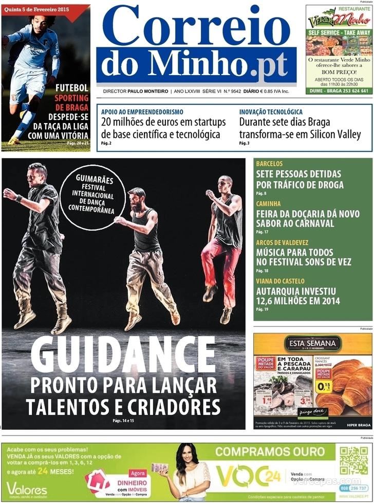 Capa Correio do Minho - 2015-02-05