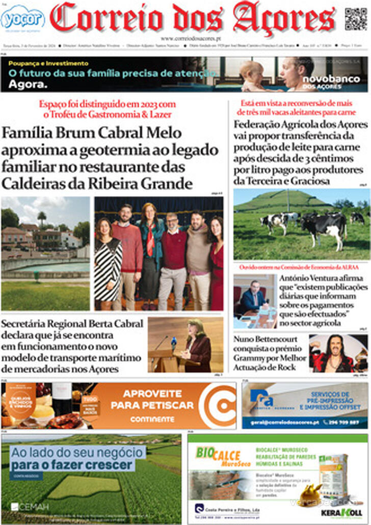 Capa Correio dos A�ores - 2026-02-03