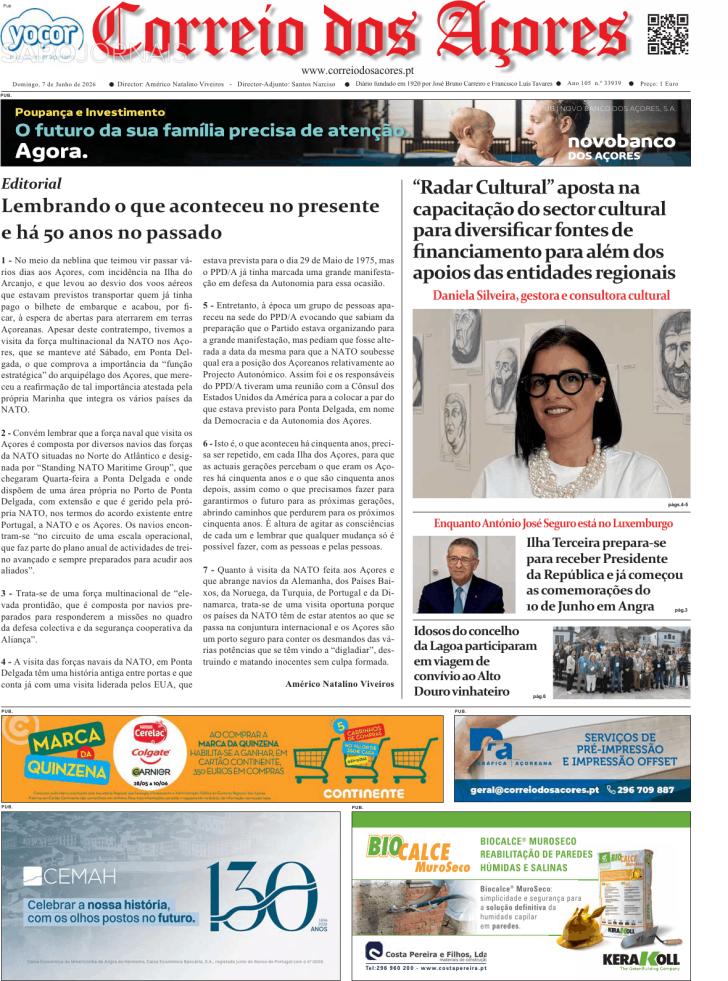 Capa Correio dos A�ores - 2026-06-07