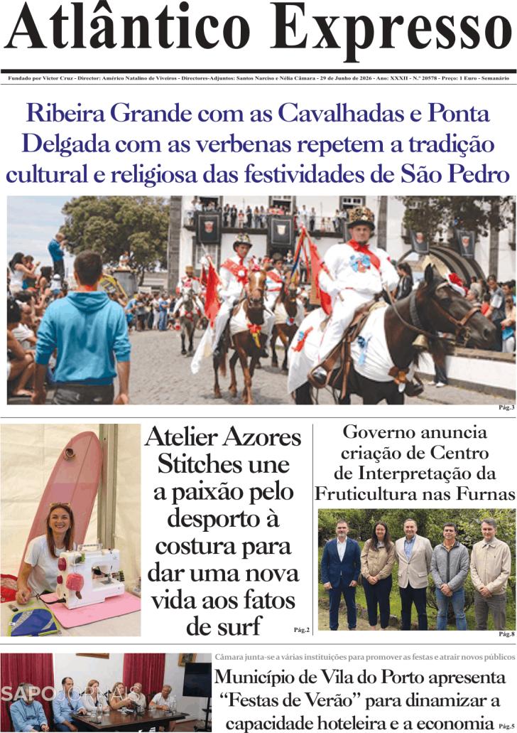 Capa Correio dos A�ores - 2026-06-29