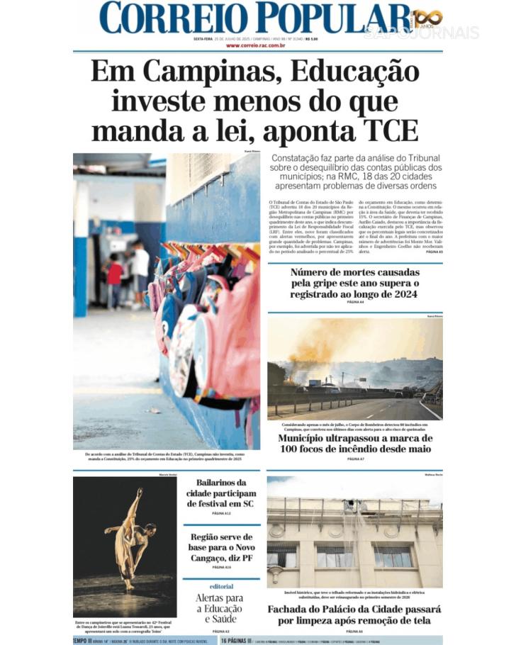 Capa Correio Popular - 2025-07-25