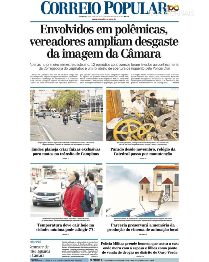 Capa Correio Popular - 2025-07-29