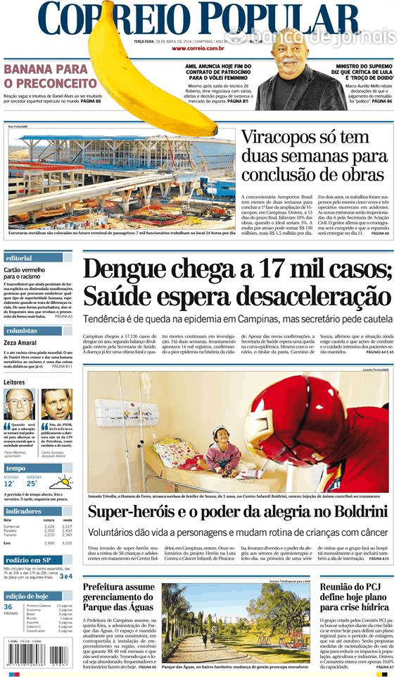 Capa Correio Popular - 2014-04-29
