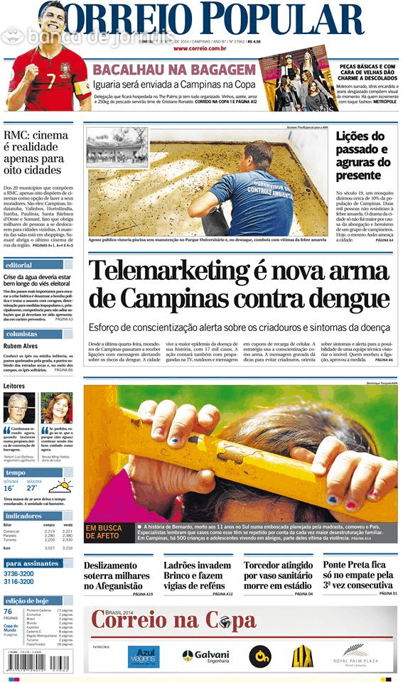 Capa Correio Popular - 2014-05-04