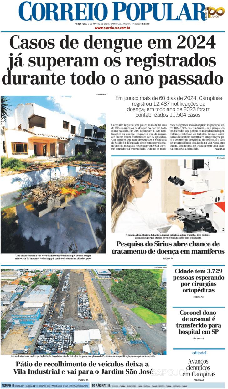 Capa Correio Popular - 2024-03-05