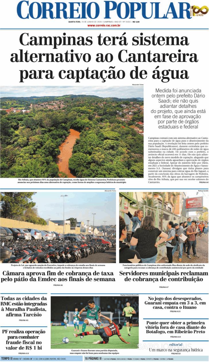 Capa Correio Popular - 2024-06-19