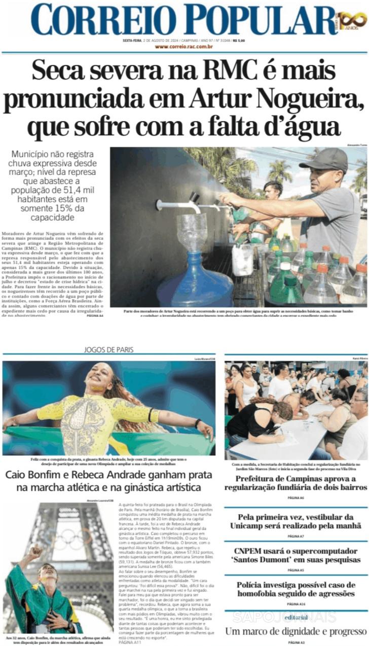 Capa Correio Popular - 2024-08-02