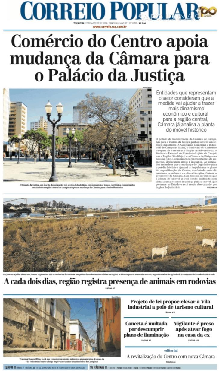 Capa Correio Popular - 2024-08-27
