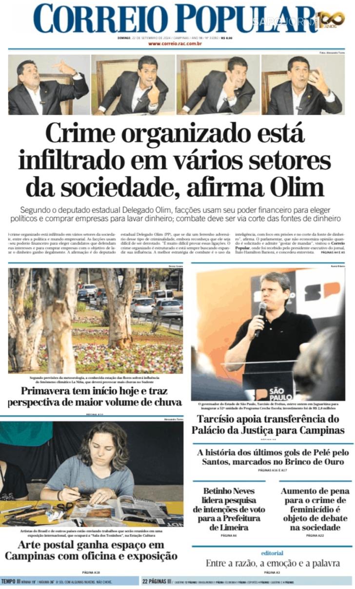 Capa Correio Popular - 2024-09-22