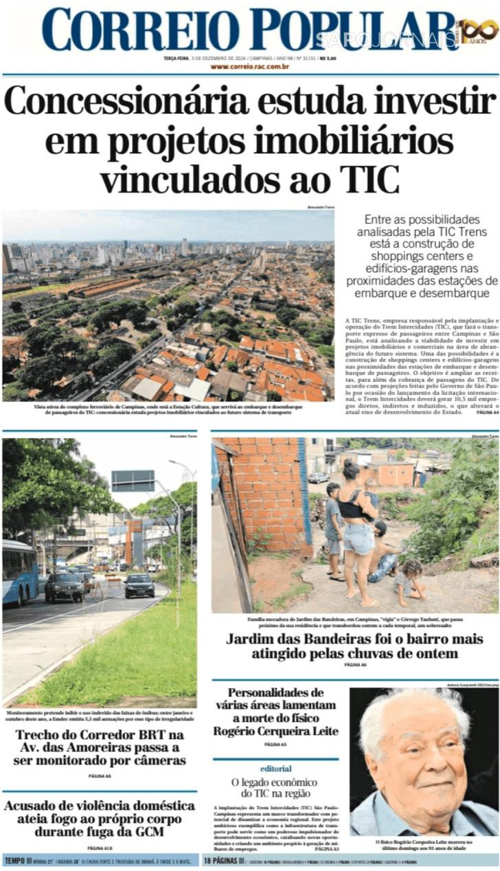 Capa Correio Popular - 2024-12-03