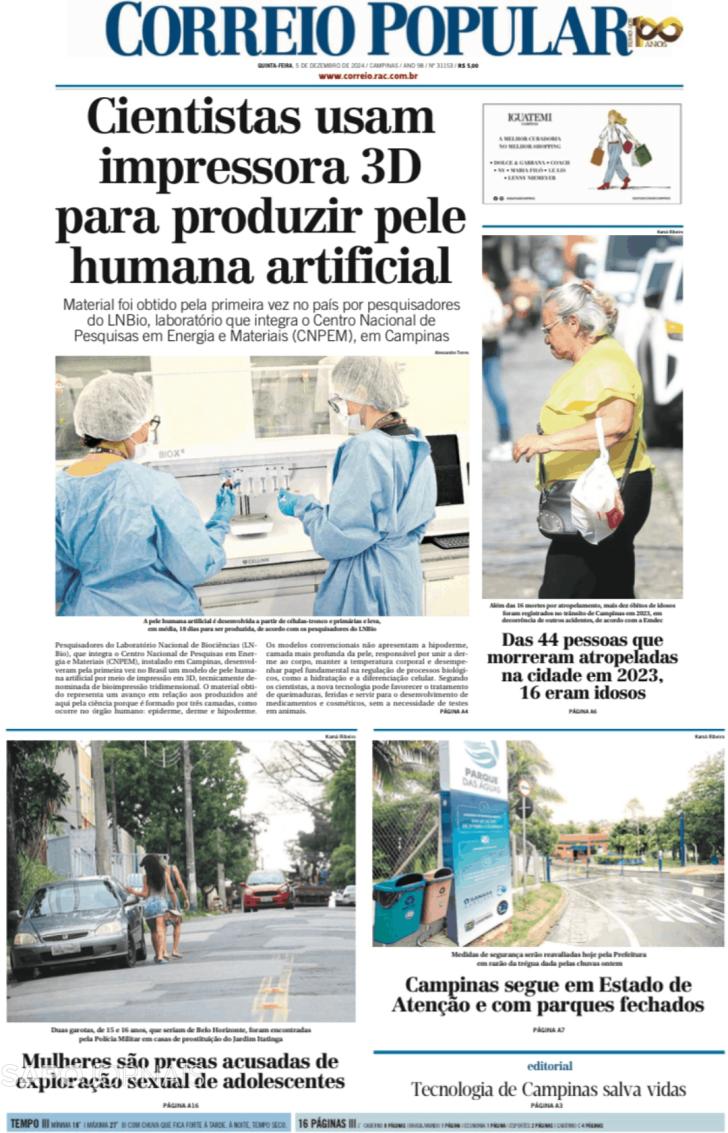 Capa Correio Popular - 2024-12-05