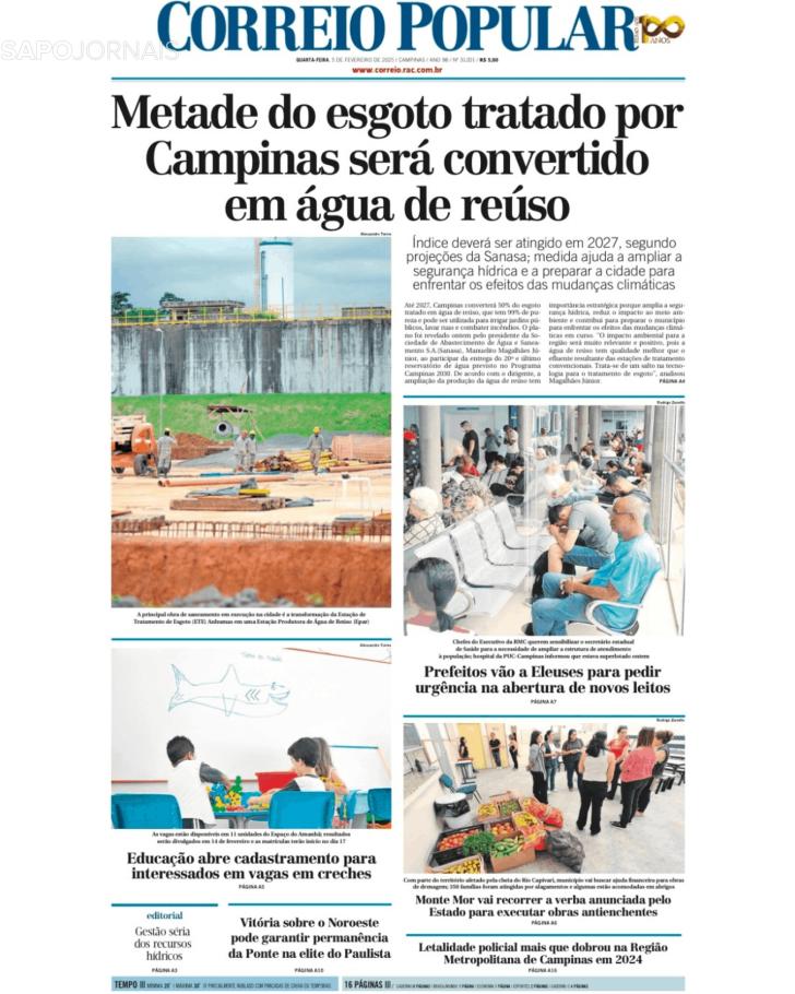 Capa Correio Popular - 2025-02-05