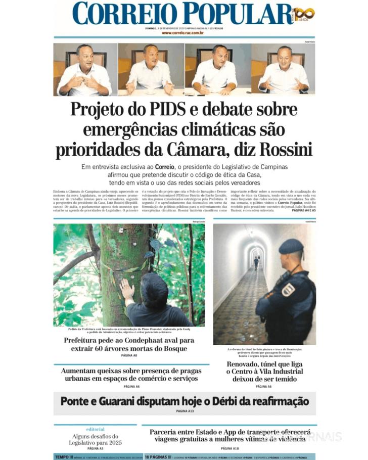 Capa Correio Popular - 2025-02-10