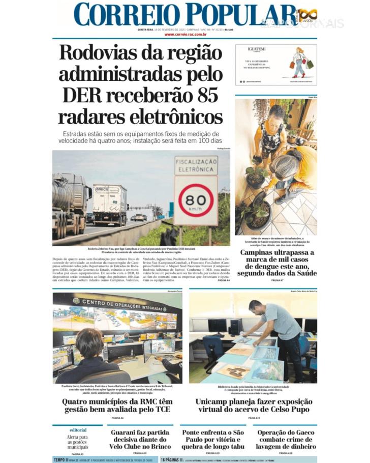Capa Correio Popular - 2025-02-19