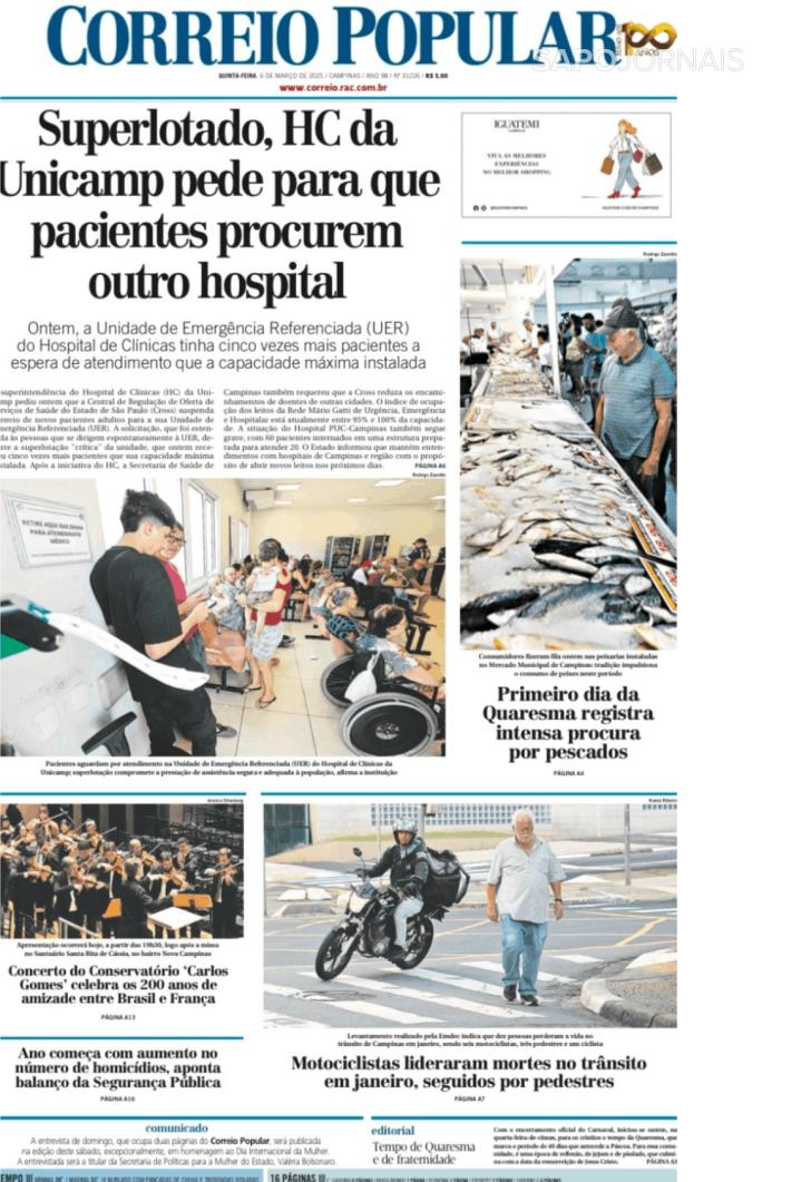 Capa Correio Popular - 2025-03-06