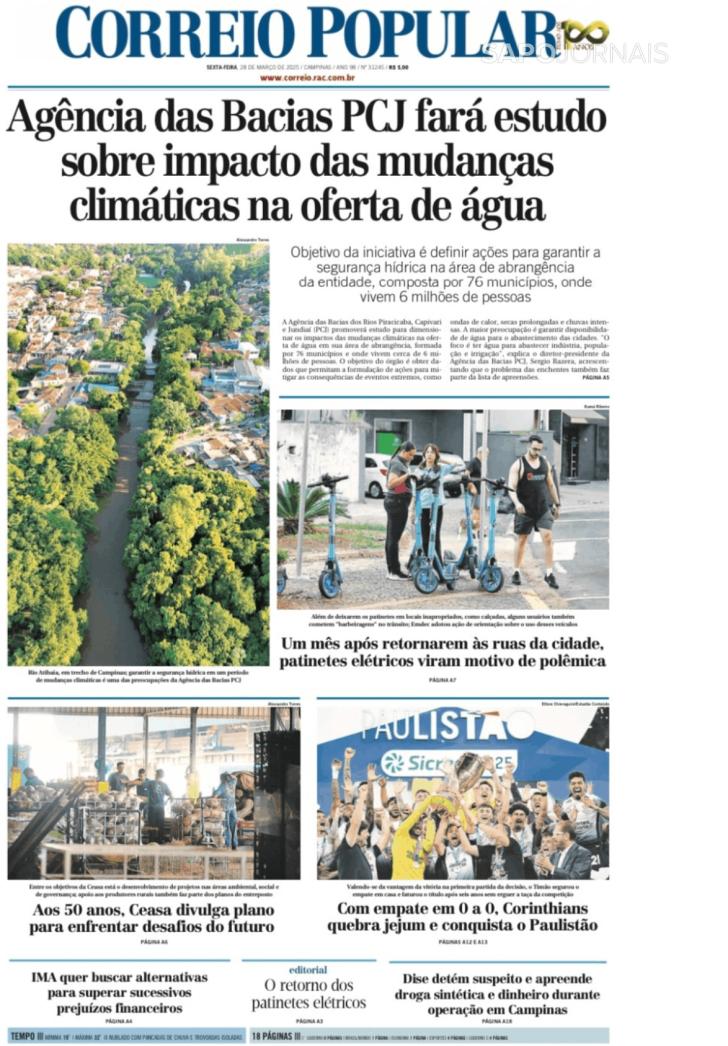 Capa Correio Popular - 2025-03-28