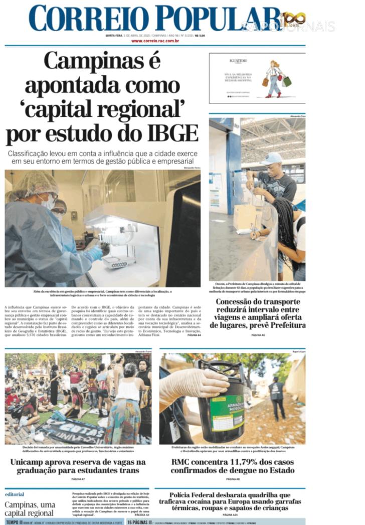 Capa Correio Popular - 2025-04-03