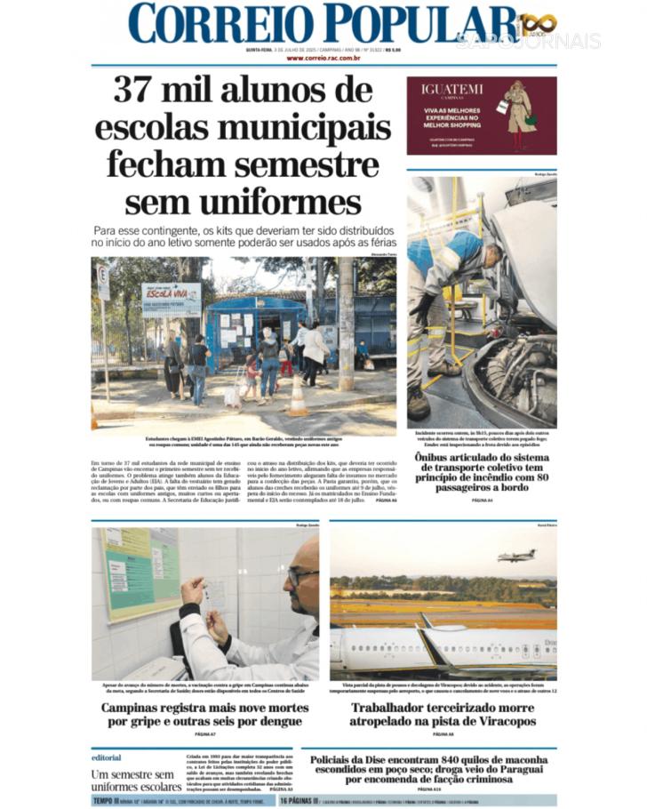 Capa Correio Popular - 2025-07-03