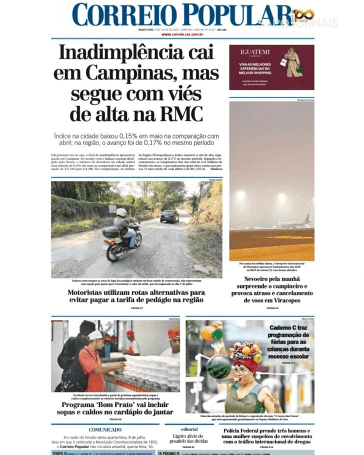 Capa Correio Popular - 2025-07-09