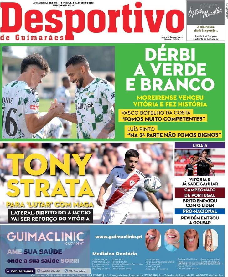 Capa Desportivo de Guimares - 2025-08-26