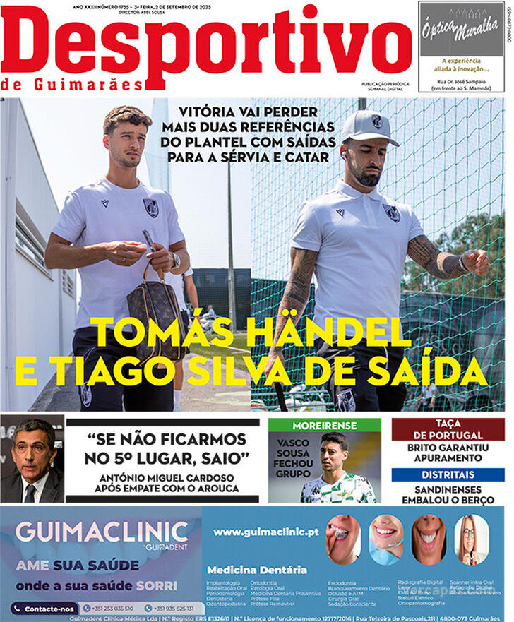 Capa Desportivo de Guimares - 2025-09-02
