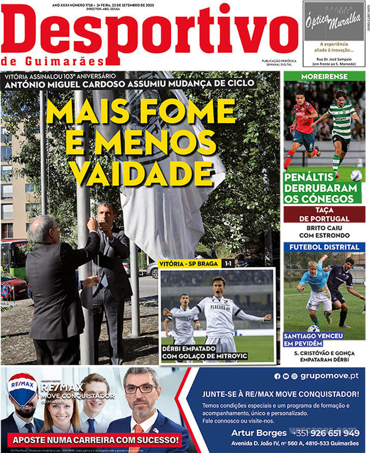 Capa Desportivo de Guimares - 2025-09-23
