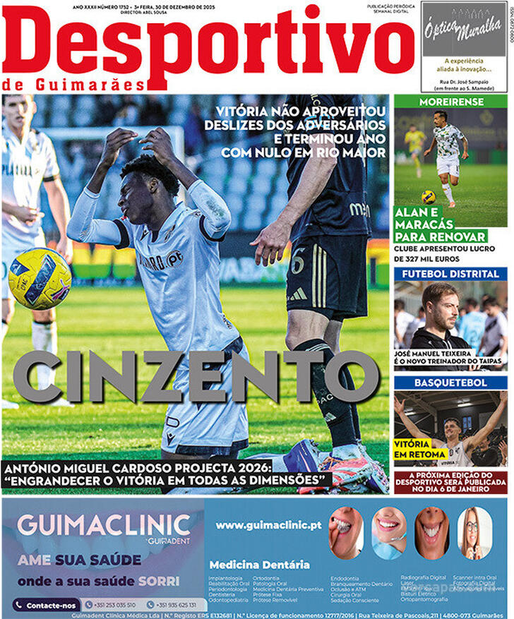 Capa Desportivo de Guimar�es - 2025-12-30