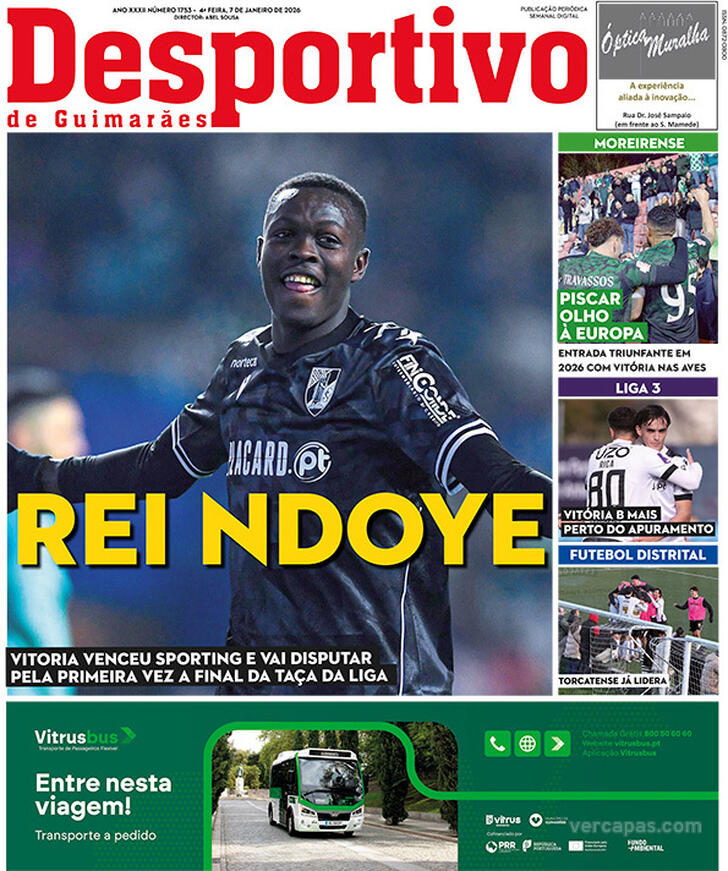 Capa Desportivo de Guimar�es - 2026-01-07