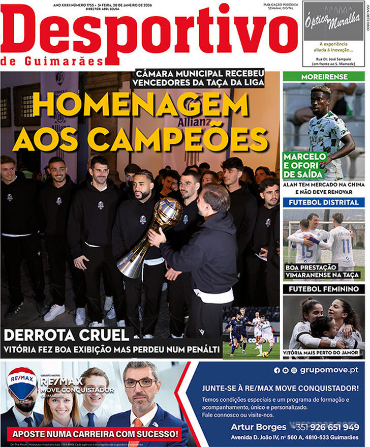 Capa Desportivo de Guimar�es - 2026-01-20