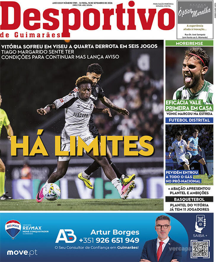 Capa Desportivo de Guimar�es - 2026-09-15