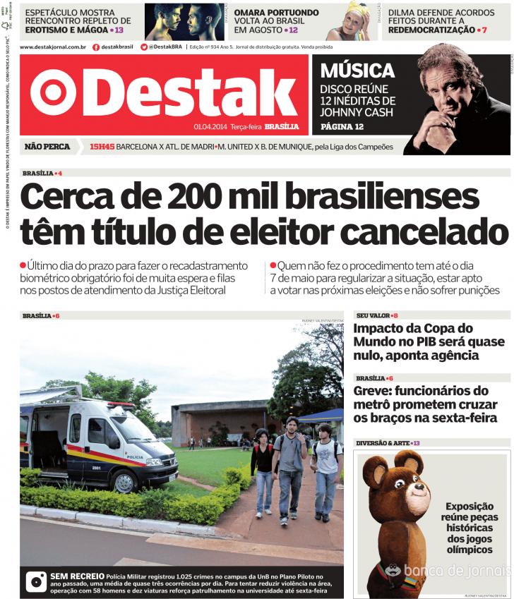 Capa Destak-Bras�lia - 2014-04-01