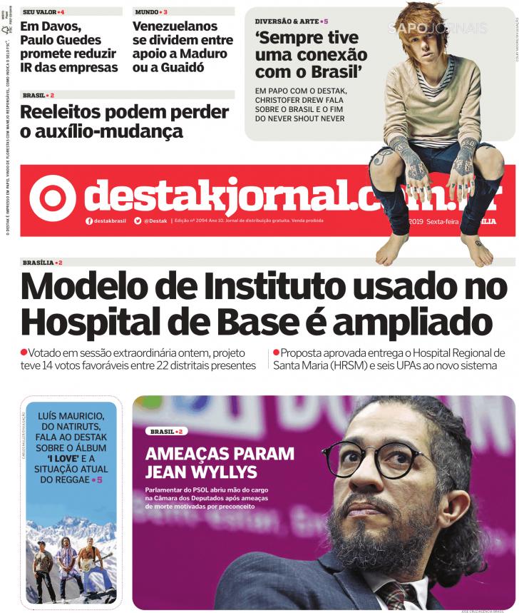 Capa Destak-Bras�lia - 2019-01-25