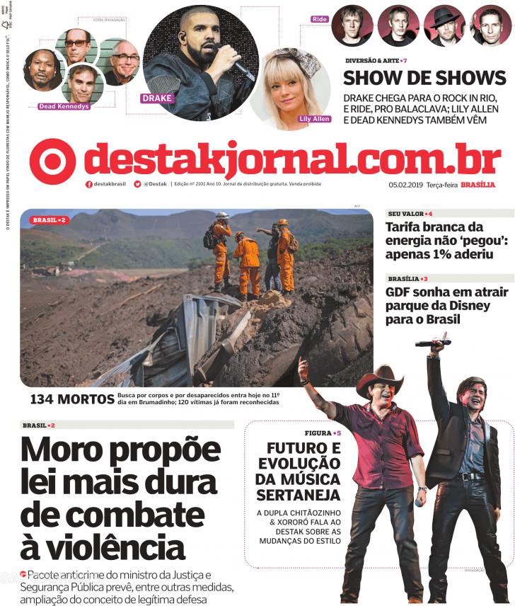 Capa Destak-Bras�lia - 2019-02-05