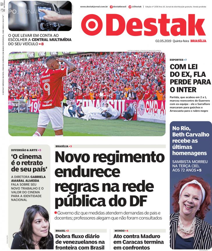 Capa Destak-Bras�lia - 2019-05-02