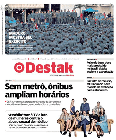 Capa Destak-Bras�lia - 2019-05-03
